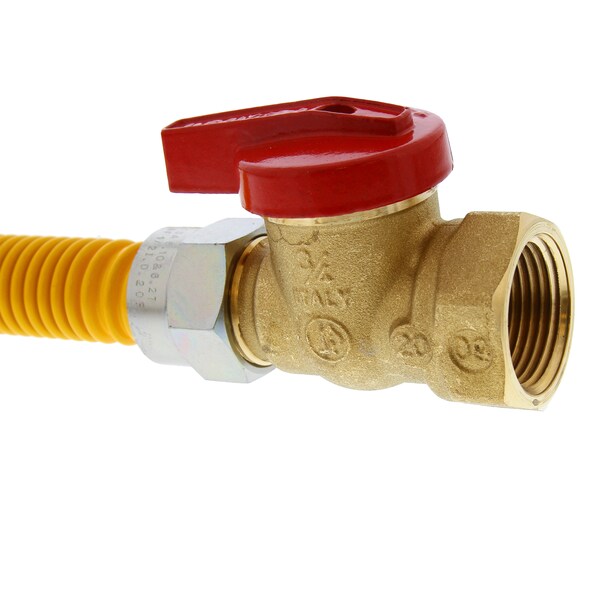 5/8 OD (1/2 ID) Gas Connector, 1/2 MIP X 1/2 FIP Ball Valve X 60